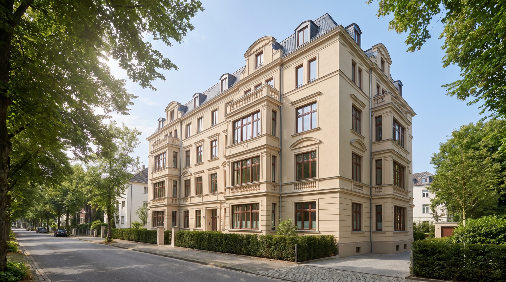 Mehrfamilienhaus in Düsseldorf verkaufen — typische Bebauung im Stadtgebiet